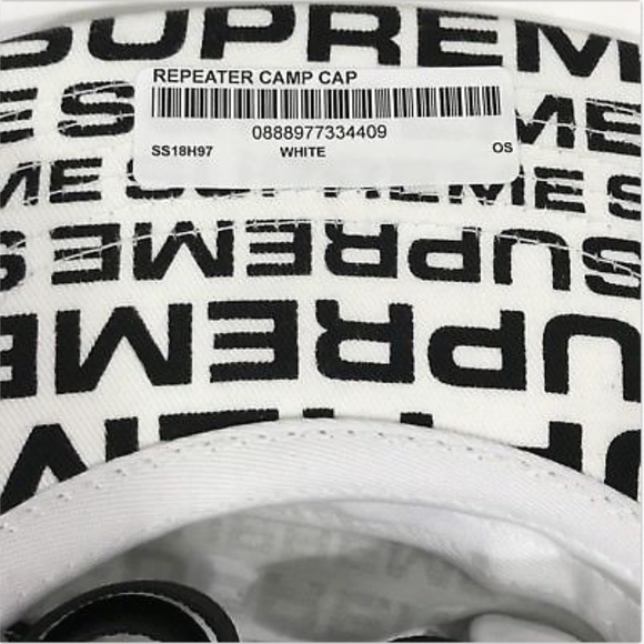SUPREME Repeater Camp Cap White Hat NEW IN HAND! - Picture 5 of 5
